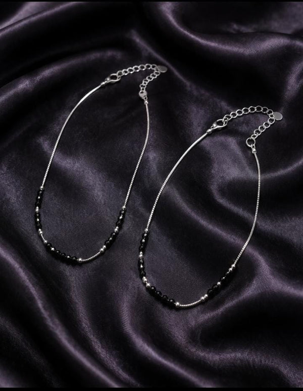 Midnight Muse Beaded Anklet