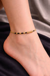 Noir Luxe Beaded Anklet