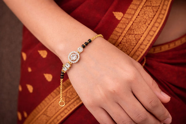 Celestial Halo Bloom Mangalsutra Bracelet