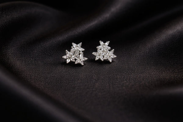 Snowflake Crystal Studs