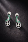 Luxe Emerald Bloom Earrings
