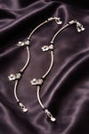 Flora Charm Silver Anklet