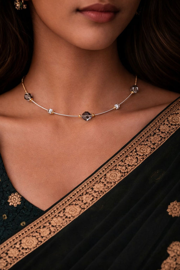 Noir Crystal Elegance Choker