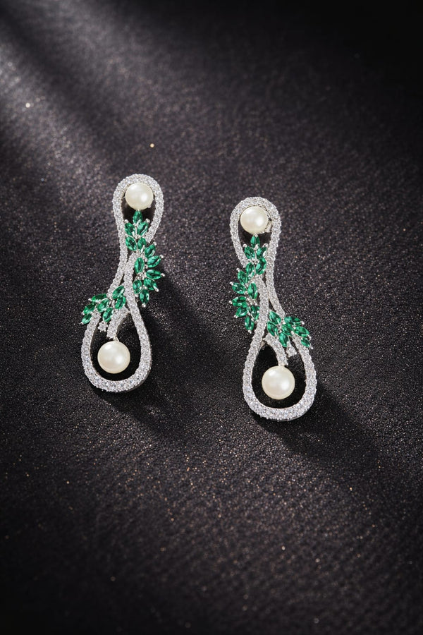Luxe Emerald Bloom Earrings