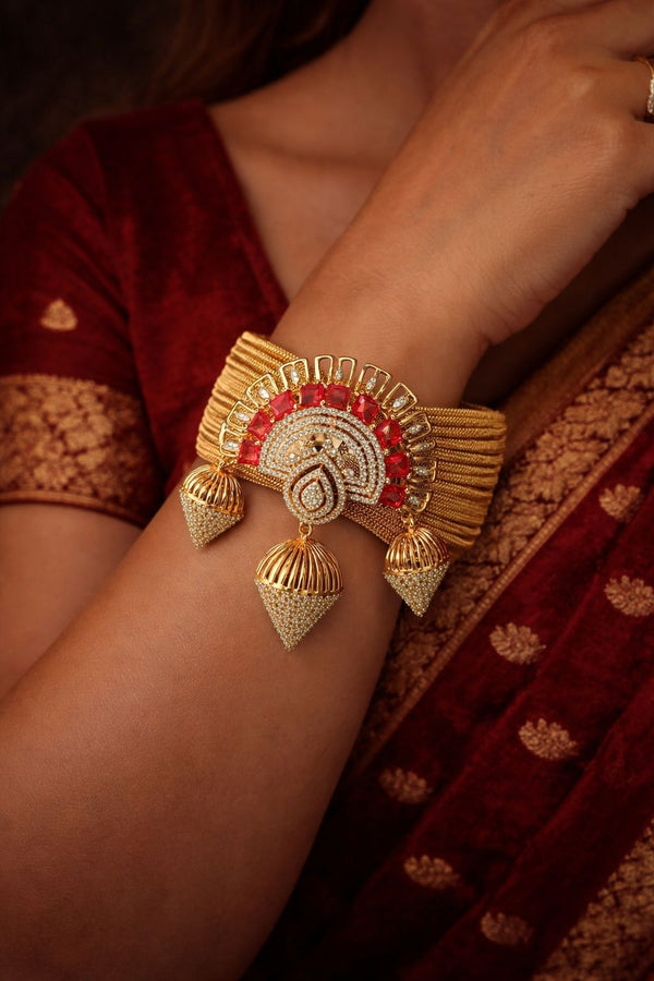 Rajsi Kundan Handcuff Bracelet
